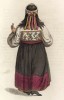 Девушка из Эстонии (лист 7 иллюстраций к известной работе Эдварда Хардинга "Костюм Российской империи", изданной в Лондоне в 1803 году)