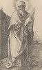 Апостол Павел. Гравюра Альбрехта Дюрера, выполненная в 1514 году (Репринт 1928 года. Лейпциг)