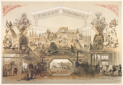 Выставка произведений сельского хозяйства и промышленности в Санкт-Петербурге в 1860 году. Русский художественный листок. №32, 1860