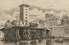 Водокачка Нотр-Дам. Офорт Шарля Мериона из сюиты Eaux-fortes sur Paris, 1852 год. 
