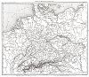 Карта Германии. Из атласа к работе Луи Адольфа Тьера "История консулата и империи", карта 27. Париж, 1866