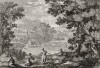 Руфь собирает колосья на поле Вооза (из Biblisches Engel- und Kunstwerk -- шедевра германского барокко. Гравировал неподражаемый Иоганн Ульрих Краусс в Аугсбурге в 1700 году)