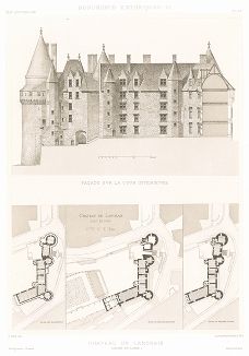 Замок Ланже (XIII-XV века). Archives de la Commission des monuments historiques, т.3, Париж, 1898-1903. 
