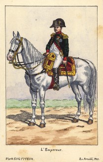 Император Наполеон I. Акварель Роберта фон Арнольди по мотивам рисунков Эжена Титье. Германия, 1922