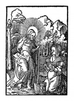 Иисус и Мария Магдалина. Из Benedictus Chelidonius / Passio Effigiata. Монограммист N.H. Кёльн, 1526