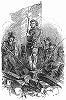 Баррикада, сооружённая парижанами во время Революции 1848 года во Франции, свергнувшей некогда либерального короля Луи--Филиппа I (The Illustrated London News №307 от 11/03/1848 г.)