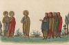 Иисус и 12 апостолов (миниатюра из средневековой византийской Библии) (из Les arts somptuaires... Париж. 1858 год)