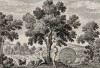 Искушение Адама запретным плодом (из Biblisches Engel- und Kunstwerk -- шедевра германского барокко. Гравировал неподражаемый Иоганн Ульрих Краусс в Аугсбурге в 1700 году)