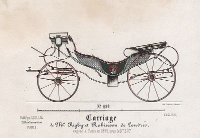 Английское ландо, экспонировавшееся на Всемирной Парижской выставке 1855 года. 