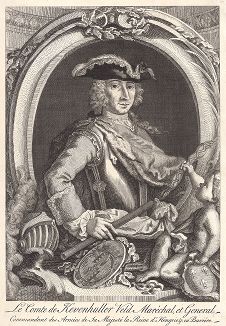 Граф Людвиг- Андреас Кевенхюллер (1683--1744) - австрийский фельдмаршал, главнокомандующий войсками, действовавшими против Баварии во время войны за австрийское наследство. 