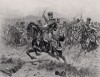 Атака французских гусар 12-го полка в 1806 году (иллюстрация к известной работе "Кавалерия Наполеона", изданной в Париже в 1895 году)