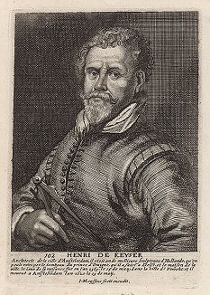 Хендрик де Кейсер (1565 -- 1621 гг.) -- голландский скульптор и архитектор. Гравюра Яна Мейссенса. 