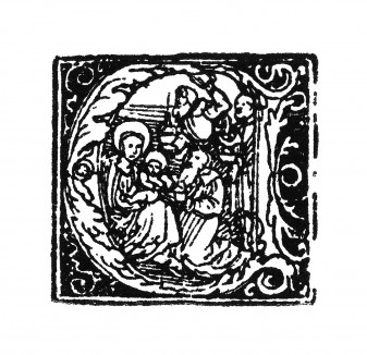 Инициал (буквица) E, выполненный Эрхардом Шёном для Missale des Bistums Eichstatt. Нюрнберг, 1517