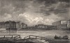 Вид на Стокгольм с острова Стромсборг. Stockholm forr och NU. Стокгольм, 1837