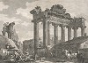 Вид на храм Конкордии с оригинала Шарля-Луи Клериссо. 