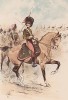Офицер бельгийской кавалерии (из "Иллюстрированной истории верховой езды", изданной в Париже в 1893 году)