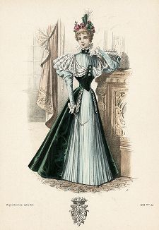 Французская мода из журнала La Mode de Style, выпуск № 32, 1896 год.