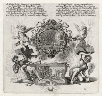 Взятие Иерихона (из Biblisches Engel- und Kunstwerk -- шедевра германского барокко. Гравировал неподражаемый Иоганн Ульрих Краусс в Аугсбурге в 1700 году)