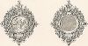 Французская резная рама из самшита, XVI век. Meubles religieux et civils..., Париж, 1864-74 гг. 