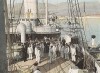 Доставка почты на борт французского военного корабля. L'Album militaire. Livraison №8. Marine. La vie à bord. Париж, 1890
