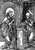 Явление Иисуса Марии. Из Benedictus Chelidonius / Passio Effigiata. Монограммист N.H. Кёльн, 1526