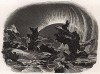 Ледяные торосы и северное сияние в Сибири. Les mystères de la Russie... Париж, 1845