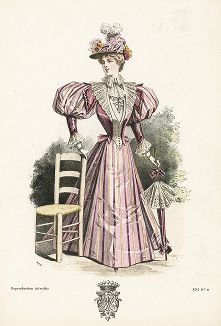Французская мода из журнала La Mode de Style, выпуск № 17, 1896 год.