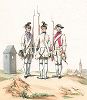 Униформа фузилеров французской пехоты в 1772 г.
