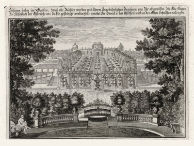Купание Сусанны (из Biblisches Engel- und Kunstwerk -- шедевра германского барокко. Гравировал неподражаемый Иоганн Ульрих Краусс в Аугсбурге в 1700 году)