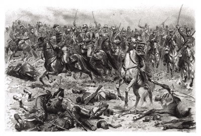 1 сентября 1870 года. Атака африканского полка конных егерей в битве при Седане (из Types et uniformes. L'armée françáise par Éduard Detaille. Париж. 1889 год)