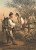 Прощание косаря. С рисунка И.И.Соколова. Русский художественный листок. №6, 1860