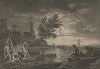 Ночь. Сцена на берегу. Гравюра Жана-Жака Альямэ с оригинала Клода Жозефа Верне из серии "Quatres heures du jour", 1770 год. 