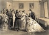 Приём молодых после венчания (литография с рисунка мадемуазель A.Steinbach)