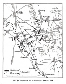 План сражения при Ла-Ротьере 1 февраля 1814 г. Die Deutschen Befreiungskriege 1806-1815. Берлин, 1901