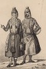 Чуваши в национальных костюмах (из L'Univers. Histoire et Description de tous les Peuples. Russie. Париж. 1838 год (лист 3))