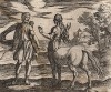 Окироя перед превращением в кобылицу. Гравировал Антонио Темпеста для своей знаменитой серии "Метаморфозы" Овидия, л.17. Амстердам, 1606