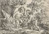 Младенцы Иисус и Иоанн играют с ягненком. Ксилография Кристофеля Йегера по оригиналу Питера Пауля Рубенса, ок. 1632-36 гг. 