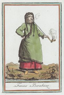 Барабинская татарка. Лист из "Encyclopédie des voyages", Париж, 1796 год