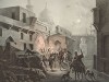 Ночная сцена в Каире (из "Путешествия на Восток..." герцога Максимилиана Баварского. Штутгарт. 1846 год (лист XVII))