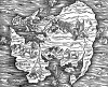 Карта мира, или Видение Валтасара. Гравюра Эрхарда Альтдорфера из Niederdeutche Bibel / nach Luther. Издание Людвига Дитца. Любек, 1533. Репринт 1930 г.