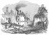 Руины предприятия по заготовке креветок в английском городе Гравесенд, расположенном на южном берегу реки Темза в графстве Кент, оставшиеся после пожара 1844 года (The Illustrated London News №110 от 08/06/1844 г.)