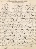 Искусство чистописания. Написание алфавита (Ивердонская энциклопедия. Том IV. Швейцария, 1777 год)