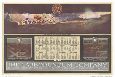Календарь компании Carborundum на 1927 год. 