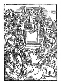 Откровение Иоанна Богослова. Выбор облачений. Бартель Бехам для Martin Luther / Neues Testament. Издал Hans Herrgott, Нюрнберг, 1524