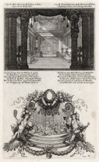 1. Чертоги царя Соломона 2. Суд царя Соломона (из Biblisches Engel- und Kunstwerk -- шедевра германского барокко. Гравировал неподражаемый Иоганн Ульрих Краусс в Аугсбурге в 1700 году)