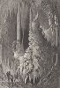 Обелиск Клеопатры и Столб Антония в карстовой пещере Вейера, штат Вирджиния. Лист из издания "Picturesque America", т.I, Нью-Йорк, 1872.