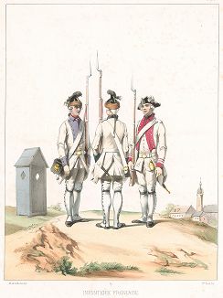 Униформа фузилеров французской пехоты в 1772 г.