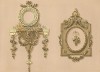 Резная плакетка из грушевого дерева от краснодеревщика Л.Годфри; рамка из резной кожи от В.Сандерса, Лондон. Каталог Всемирной выставки в Лондоне 1862 года, т.2, л.174