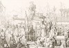 1380 год. Триумф дожа Андреа Контарини после победы над генуэзцами у города Кьоджи. Storia Veneta, л.62. Венеция, 1864