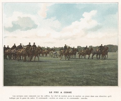 Батарея французской горной артиллерии на марше. L'Album militaire. Livraison №7. Artillerie montée. Париж, 1890